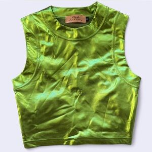 Metallic Green Tank Top